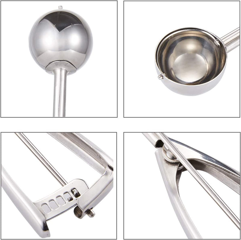 Fayomir Mini Cookie Scoop, Cookie dough Scoop, Melon Baller Scoop, 2 Teaspoon/ 10ml/ 0.33 OZ, Selected 18/8 Stainless Steel, for Making Cookie, Melon Ball, Ice Cream