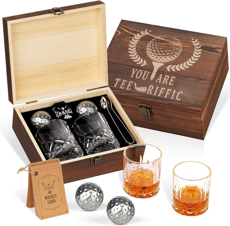 Gifts for Men Dad Husband, Father's Day Anniversary Birthday Gifts for Him Boyfriend, Stainless Steel Whiskey Glasses and Whiskey Stones Set, Cool Burbon Scotch Cocktail Set Gifts