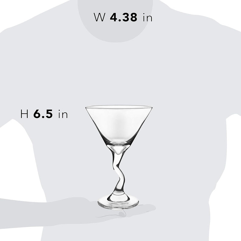 Libbey Z-Stem Martini Glasses, 9-ounce, Set of 4