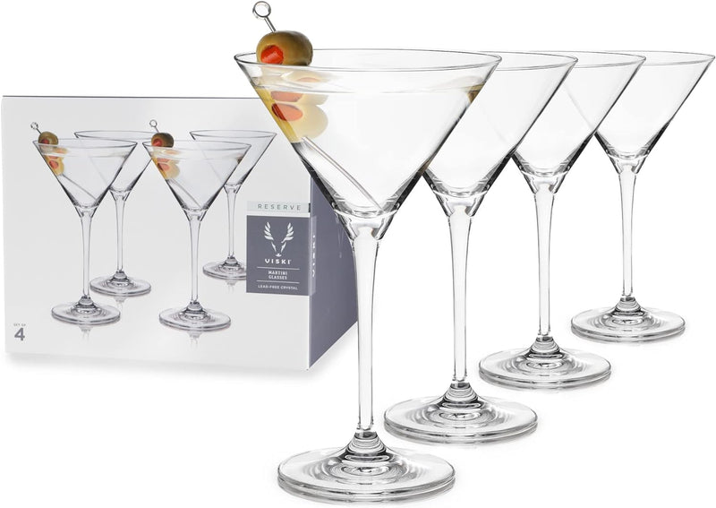 Viski Crystal Highball Glasses - European Crafted Collins Glasses Set of 4-14oz Cocktail Glass for Wedding or Anniversary and Special Occasions Gift Ideas