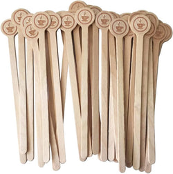 Coffee Stirrers Stir Sticks Wooden Beverage Mixer with Round Ends,Disposable Environmentally Friendly Biodegradable Cafe Grade Beverage Stir Sticks for 6 Inch Coffee Milk Cocktail Tea (100)