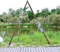 Wooden Wedding Arch for Ceremony - 9.8FT Wedding Arbor Backdrop Stand Are Suitable for Wedding Parties Decorations Held in Outdoor, Beach, Forest, Garden（Carbonized Black）