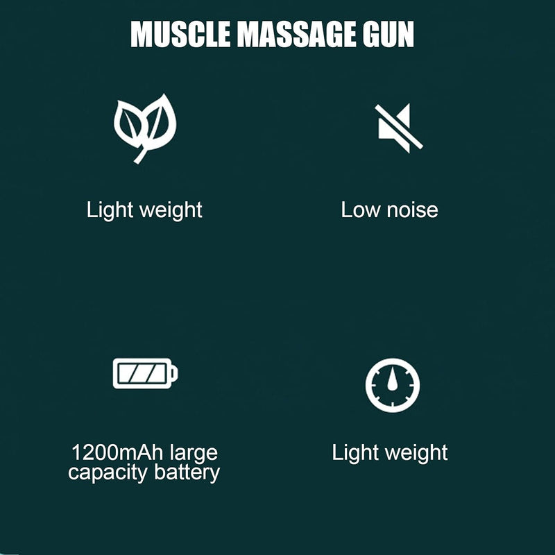 Massage Gun, Mini Portable Muscle Massage Gun, Noise-Reduction Deep Tissue Electric Percussion Massager, Massager for Athletes, Ideal for Neck Shoulder Foot(red)