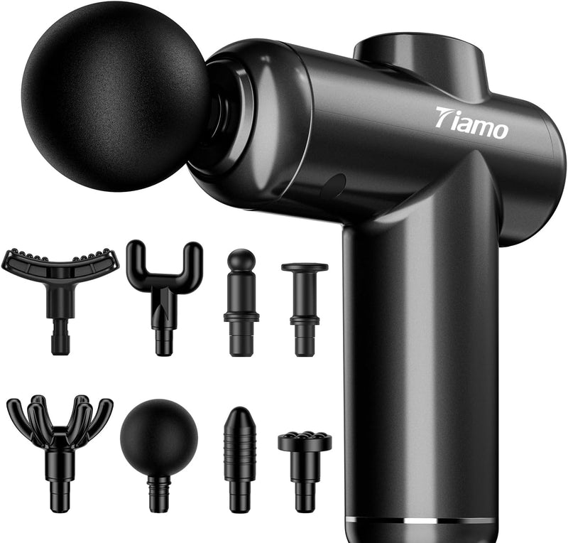 Tiamo Massage Gun, Massage Gun deep Tissue, Massage Gun for Exercising Pain Relief 99 Speeds with 8 Heads, Electric Back Massagers for Pain Relief