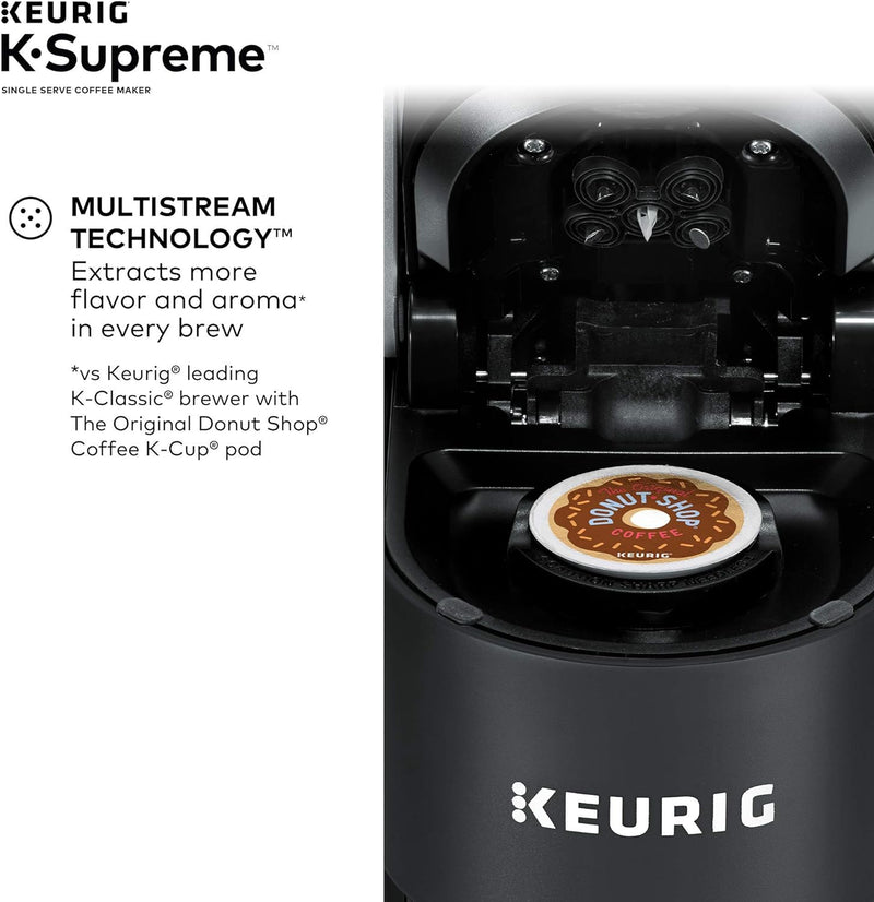 Keurig® K-Supreme Single Serve K-Cup Pod Coffee Maker, MultiStream Technology, Black