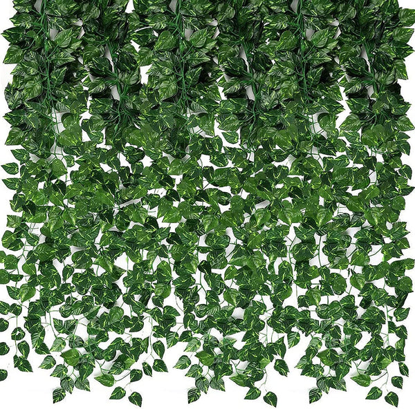 24pk Artificial Ivy Garland - Hanging Fake Vines Greenery for Room Decor Jungle Theme Party Wedding Decoration