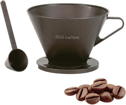 Terra Distribution Pour Over Coffee Dripper [ Designed in Japan ] Eco-friendly Coffee Dripper Reusing Coffee Beans' Waste as Raw Material (Coffee Maker)