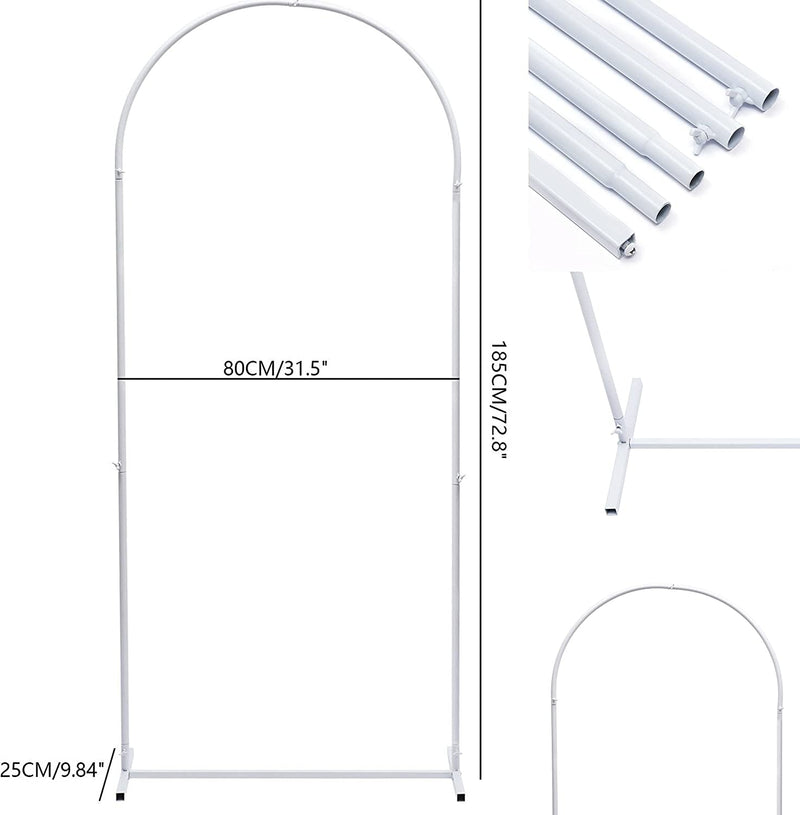 White Arch Stand for Parties Weddings and Events - Garden Backdrop Decoration