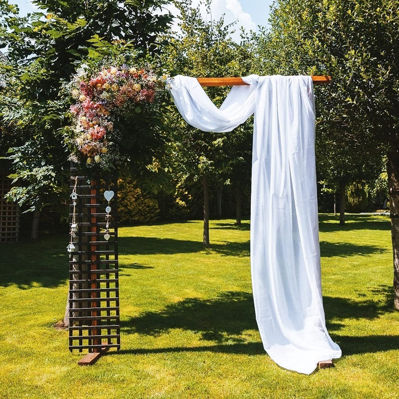 18FT Chiffon Wedding Arch Drapes - White for Ceremony Reception  Party Dcor