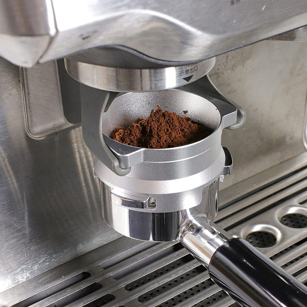 FIRJOY 54mm Espresso Dosing Funnel for Breville Barista Portafilters (Aluminum Alloy-Silver)