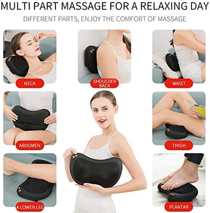 Electric Neck and Back Massager with Heat, Multi-Position Pillow for Back, Neck, and Shoulder Pain Relief, Gift for Mom, Dad, Women, and Men