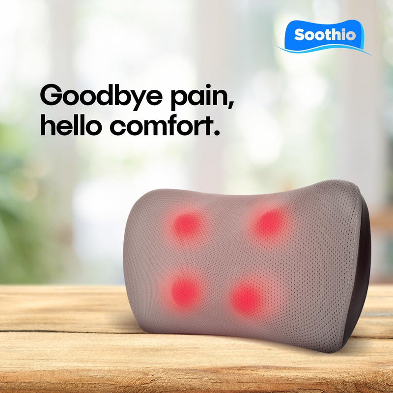 Soothio Deep Tissue Back Massager, Back Pain Relief, 4D Motion Strokes Muscles Down and Across for Deeper Massage, Strong Motor for Tough Backs, Car Charger, Very Effective for Lower Back Pain Relief