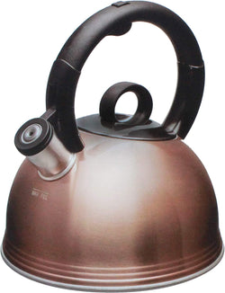 Copco Stainless Steel 2.1 Quart Whistling Tea Kettle, Glossy Copper Finish