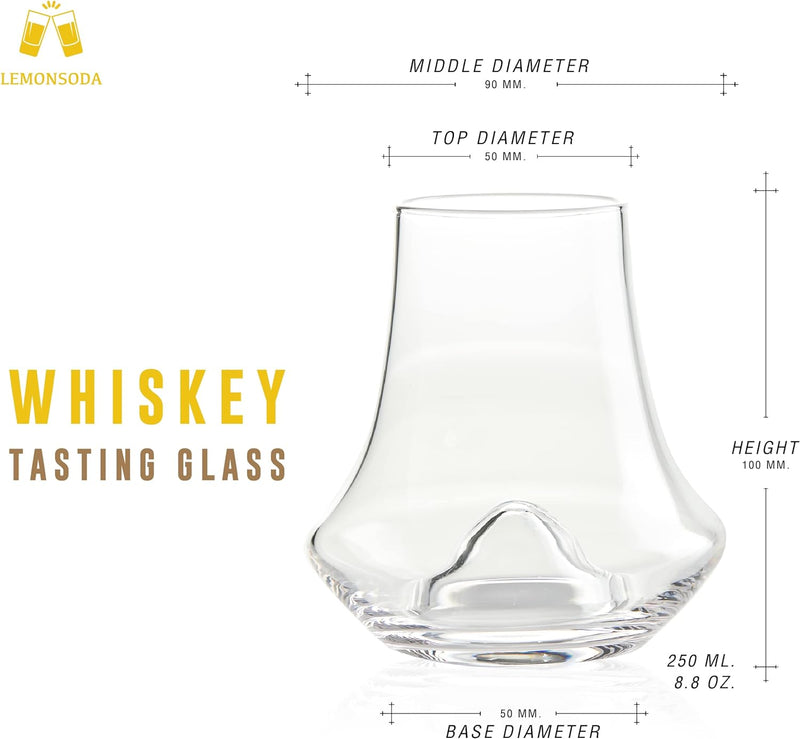 LEMONSODA Whiskey Snifter Glasses (250 mL / 8.5 fl. oz) (Set of 4)