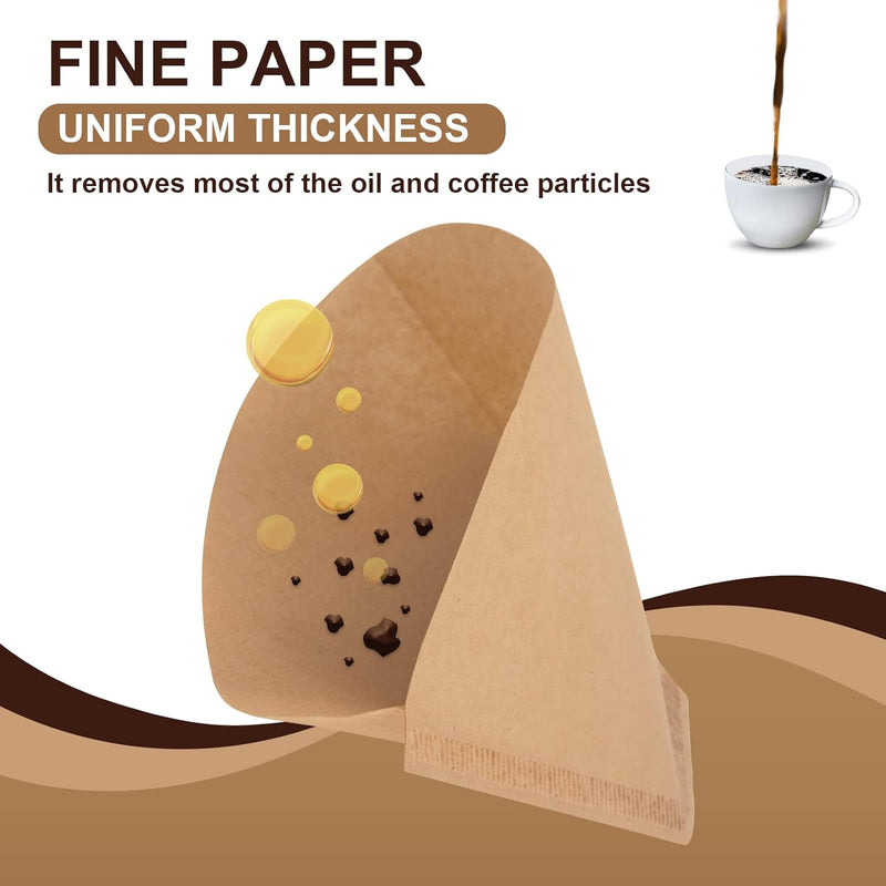 BRIKINTE Disposable Coffee Paper Filters for Ninja Coffee Maker, 100 Pcs #4 Cone Replacement Filter for Ninja DualBrew Pro Ninja Coffee Bar Brewer Ninja Coffee Maker Filter Accessories