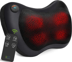 Neck and Back Massager with Heat -Massage Pillow with Remote Control Deep Tissue Shiatsu Kneading Shoulder Massager for Full Body Pain Relief Use at Home Car Office -Birthday Gifts for Him/Her