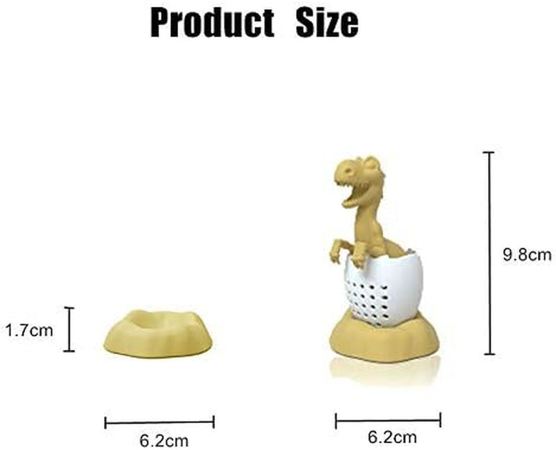 Tea Infuser,Dinosaur & eggshell Filter Diffuser Loose Tea Silicone Strainer for Different Mugs and Leaves