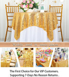 Sequin Tablecloth-Gold Sequin Table Overlay and Sequin Tablecloth/Linen for Wedding/Party/Event/Decoration-Gold (36Inx36In) (Gold)