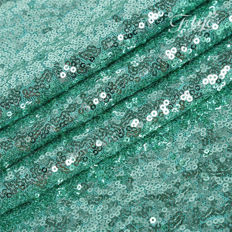 Mint Sequin Tablecloth for Weddings - Rectangular 60x105