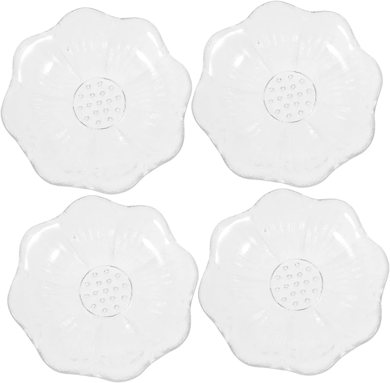 ARTIBETTER 8 Pcs Glass Saucer Sauce Plate Cookies Tray Teabag Salad Plate Glass Tea Coasters Glass Teacup Saucers Small Glass Plates Side Dishes Snacks Platter Small Plate Fruit