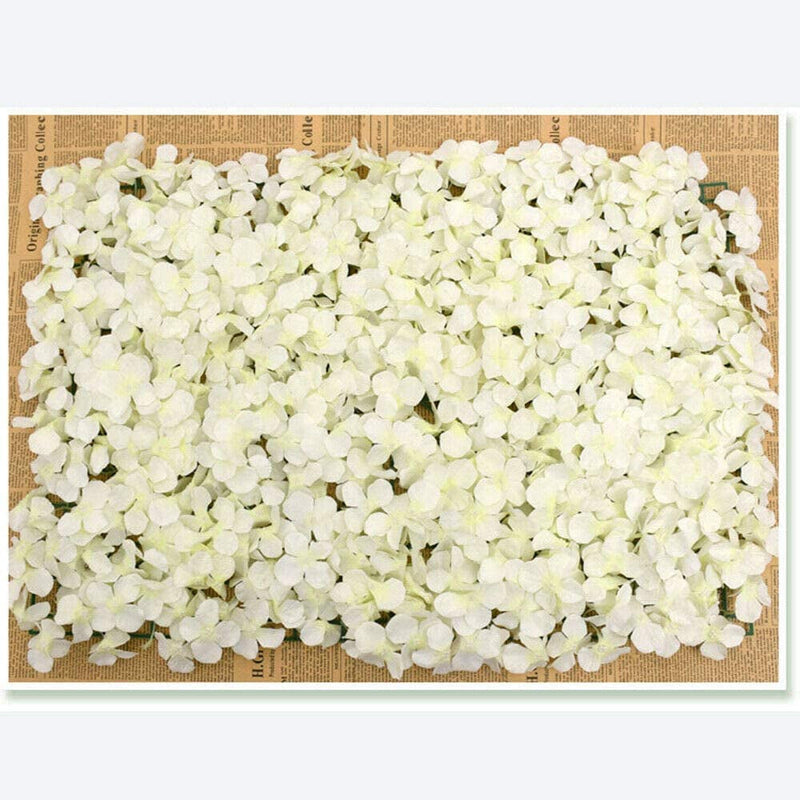 Artificial Flower Wall Panel - 20 Pack White Silk Flower Mat for Wedding Party Stage Decor