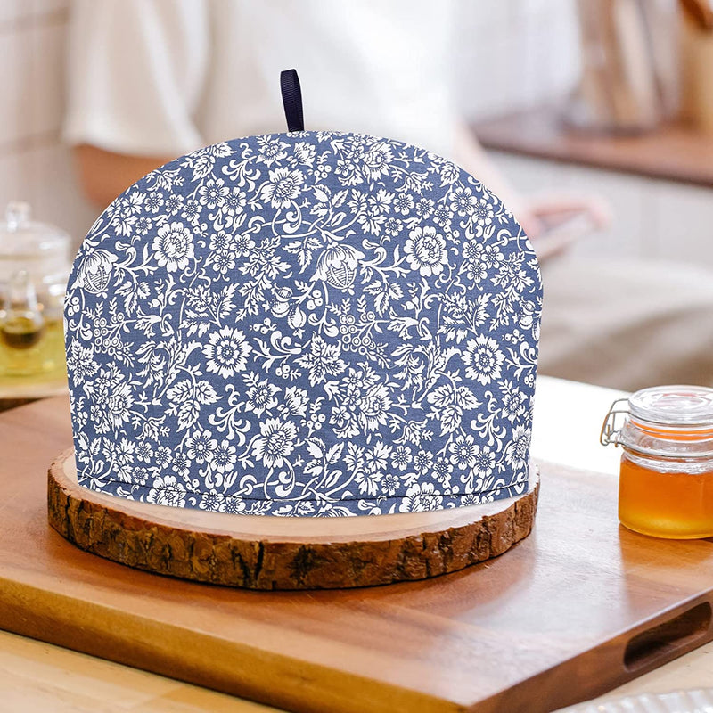 Tea Cosy Cover Teapot Warmer Teapot Cover Warmer Thick Cotton Printing Flower Tea Pot Decor Cover, Tea Cozy for Kitchen Home Tea Pot 33X33X23CM