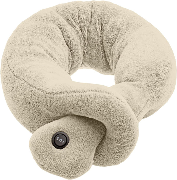 Ideas In Life Vibrating Massaging Neck Pillow - Colors Vary - Wrap Around Feature for Massage Therapy Electric BO Cushion Relax Muscles Relieve Stress for Office Home Travel - Random Colors Vary