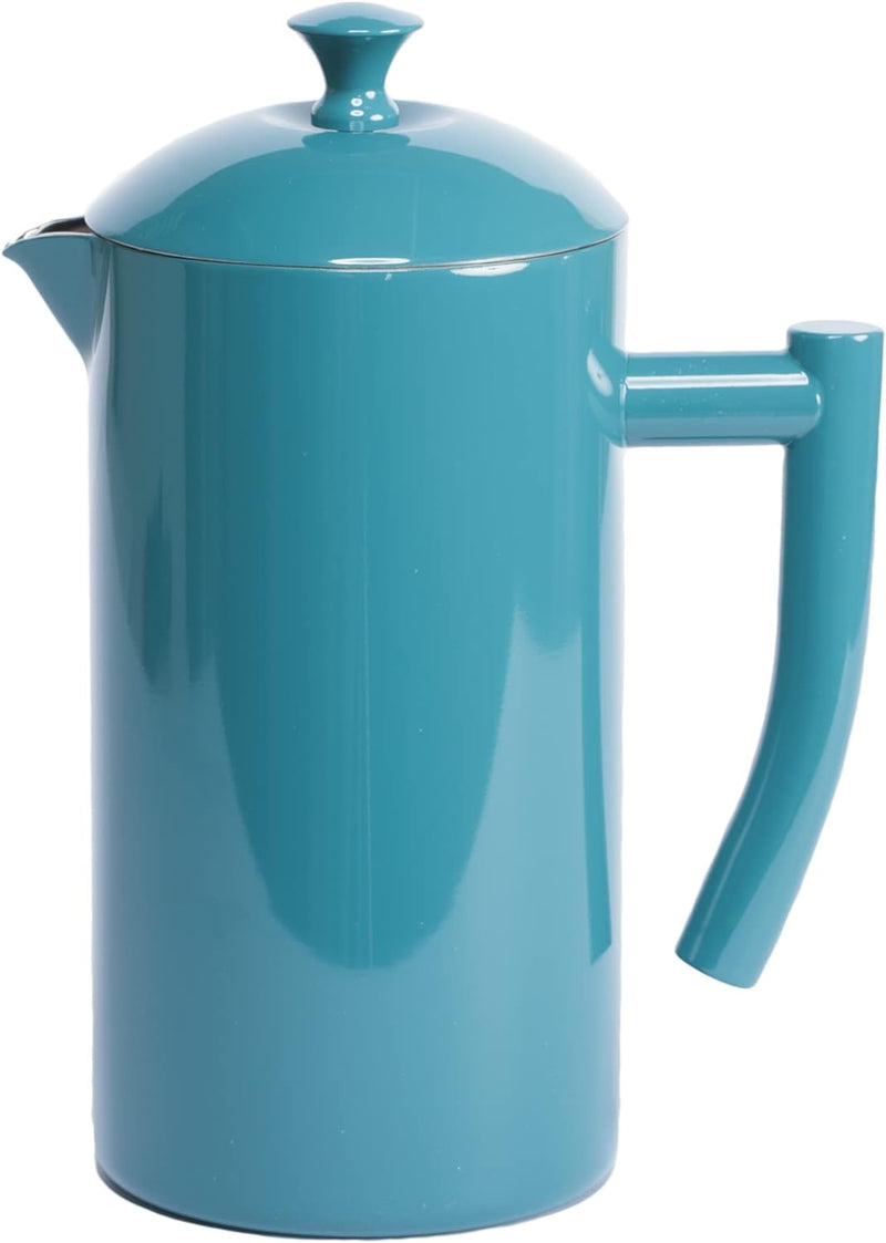 Frieling Double-Walled Stainless Steel French Press Coffee Maker, Dilly Bean Green, 34 fl oz.