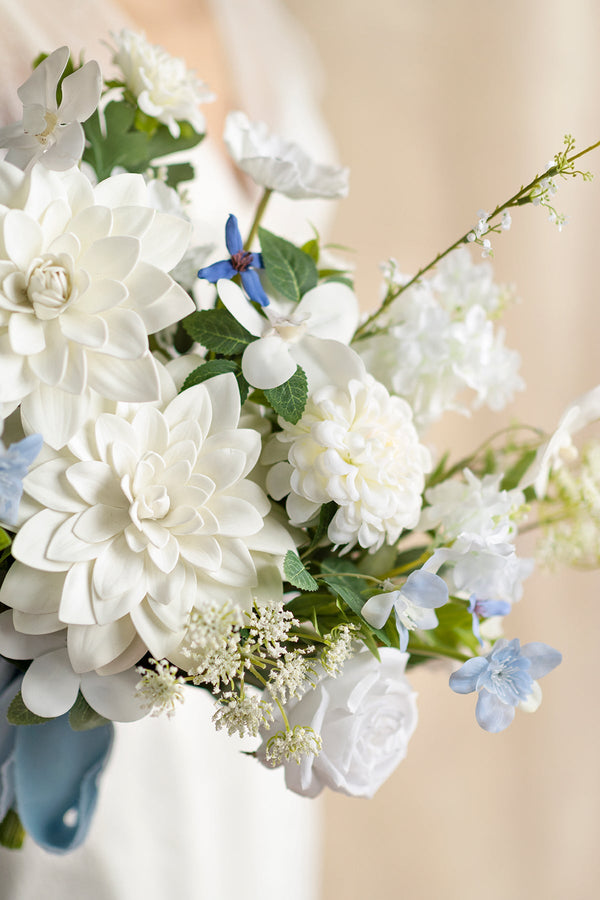 White Bridal Bouquet - Free-Form Design