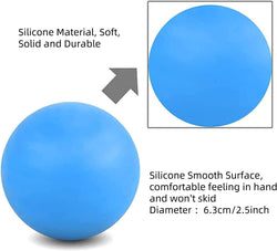 WOVTE Massage Lacrosse Ball for Sore Muscles, Shoulders, Neck, Back, Foot, Body, Deep Tissue, Trigger Point, Muscle Knots, Yoga and Myofascial Release (Blue)