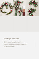 Pre-Arranged Wedding Decor Package in Christmas Red & Sparkle