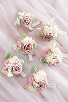Pre-Arranged Bridal Flower Package in Dusty Rose & Cream