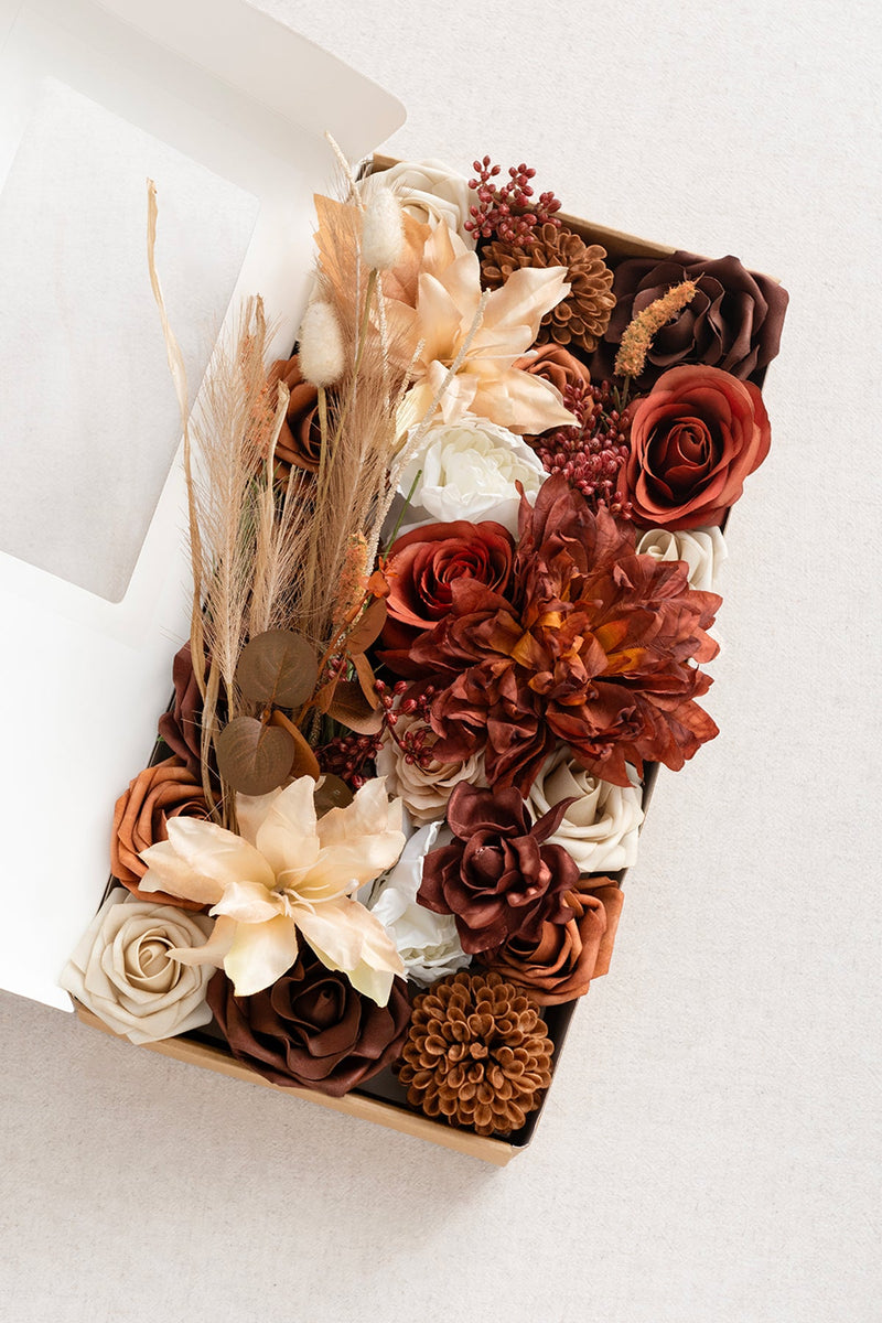 Designer Flower Boxes in Rust  Sepia - DIY Kit