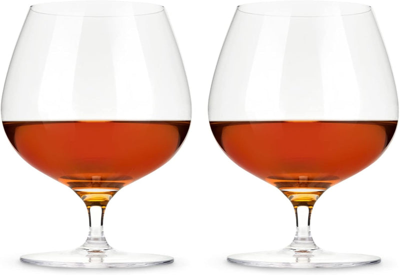 Viski Wingback Brandy Glass glassware set, Stemmed Wine glasses, Cocktail Glass Gift, Perfect for Bourbon, Rye, Scotch, and Mezcal, Set of 2, 17oz