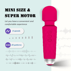 Tertordio Electric Handhold Massager Muscle Relaxer for Nack, Back - Portable, Rechargeable and Waterproof Design，Pink