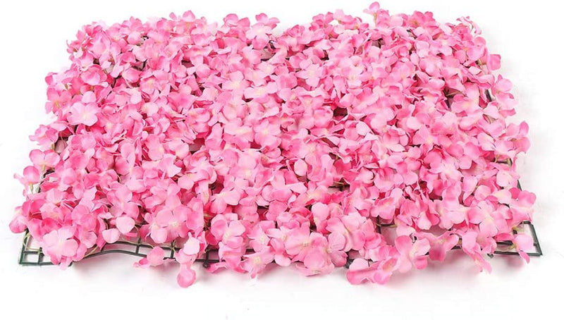 Artificial Flower Wall Panels - 10Pcs Pink for IndoorOutdoor Decor