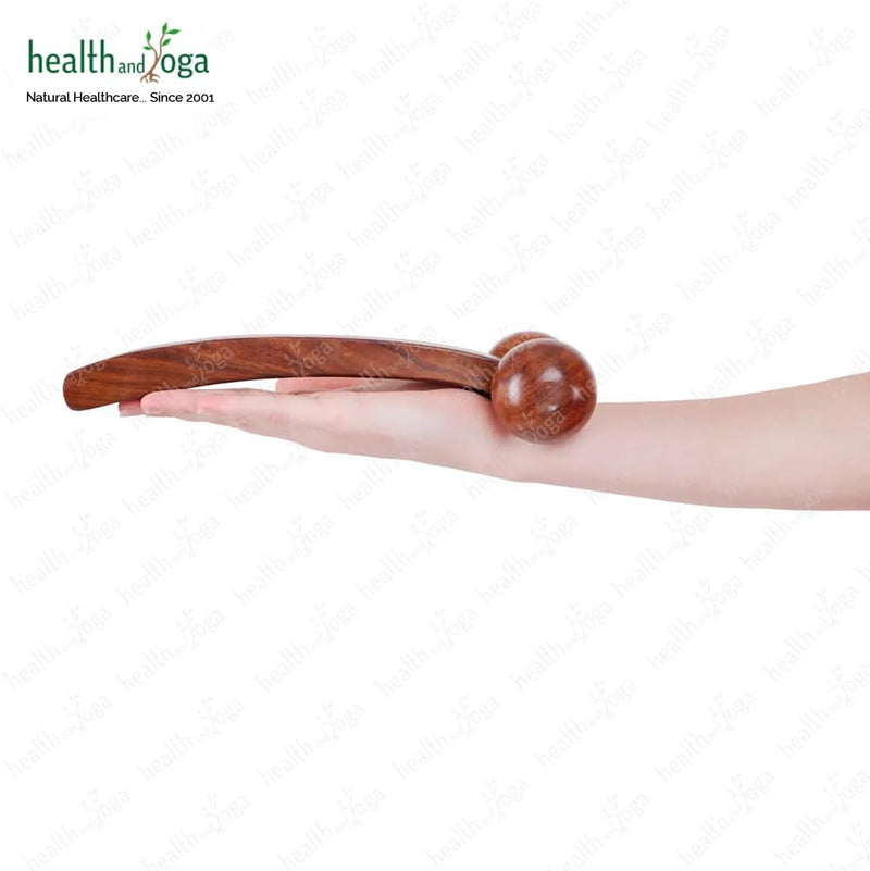 NatureSooth Wooden Massage Roller – Wood Therapy Massage Tools – Handheld Calf and Leg Massager, Back and Shoulder Massager and Full Body Massager