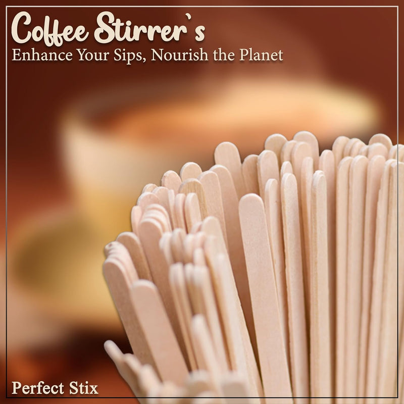 Perfect Stix Wooden Coffee Stirrer Stick, 7-1/2" Length (Pack of 1,000)