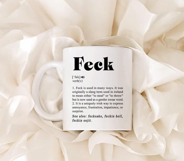 Irish Gifts - Feck Definition Mug - Irish Gift - Ireland Gifts - Ireland Mug - Funny Irish Gifts 11oz