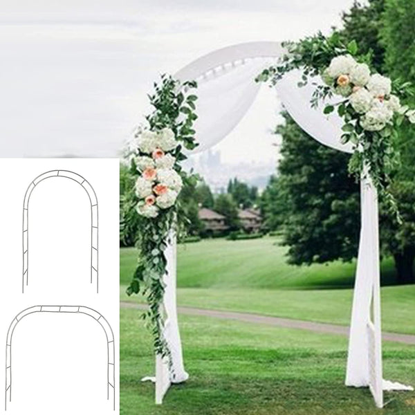 Metal Garden Arbor Wedding Arch - 79ft x 44ft - OutdoorIndoor - White