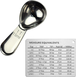 CoaGu 1PC 15ml Coffee Scoop: Sturdy 18/8 Stainless Steel Tablespoon Ideal for Precise Coffee Brewing and Baking