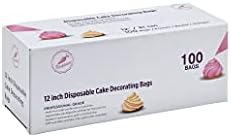 Keenpioneer Piping Bag - Disposable Cake Decorating Bag 56 Count 16 inch Clear