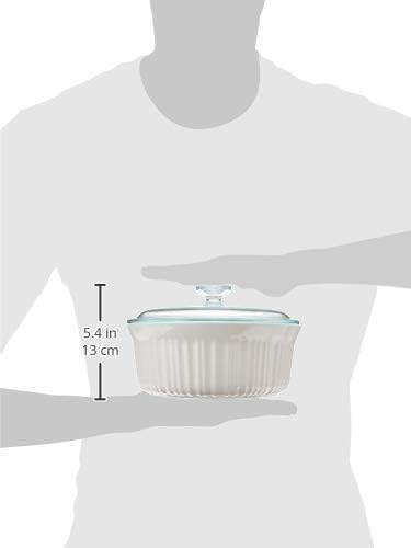 CorningWare French White 7-Pc Ceramic Bakeware Set with Lids Chip  Crack Resistant Stoneware Dish