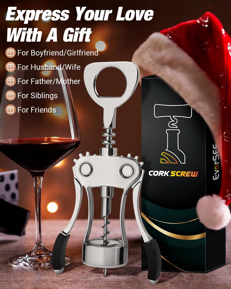 Christmas Stocking Stuffers for Men Women Wine Opener Gifts for Adults Wine Bottles Opener Wing Corkscrews Valentine's Birthday Unique Gadgets Ideas for Dad Father Mom Him Her Who Have Everything