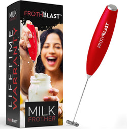 FrothBlast Milk Frother Handheld for Coffee (Foam Maker) Electric Whisk Drink Mixer for Lattes, Cappuccino, Frappe, Matcha, Hot Chocolate