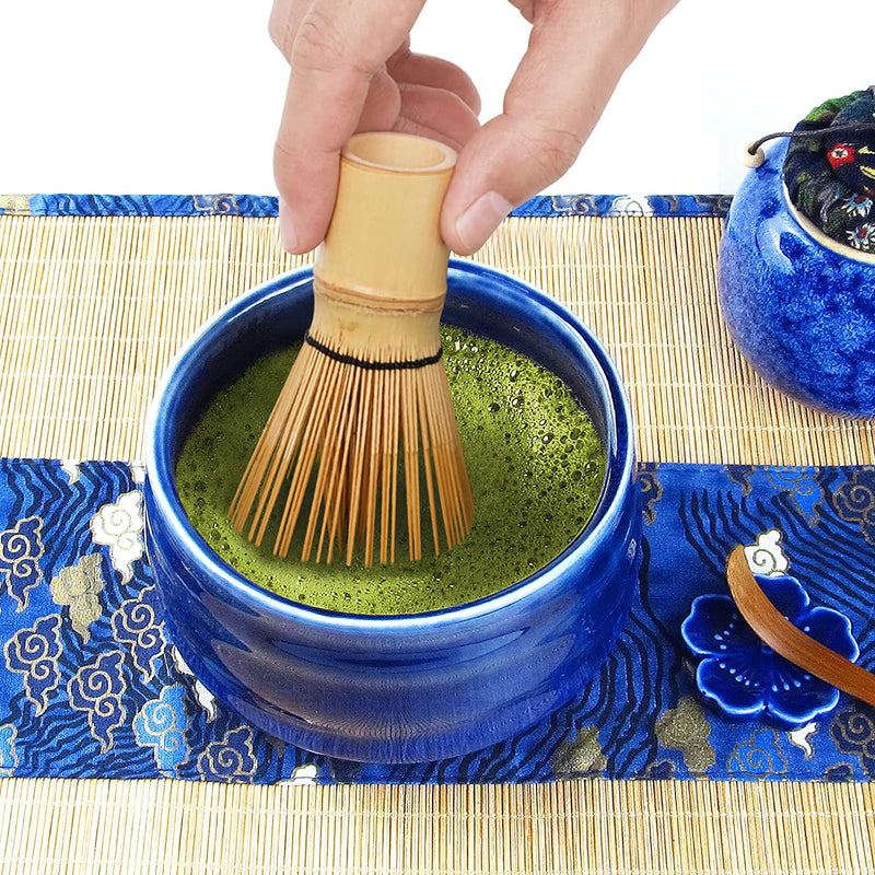 Artcome 12Pcs Japanese Matcha Tea Set, Matcha Bowl, Matcha Whisk, Whisk Holder, Traditional Scoop, Bamboo Brush and Bamboo Screen Handmade Matcha Ceremony Kit For Traditional Japanese Tea Ceremony