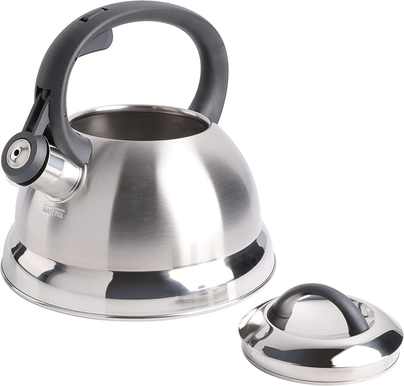 Mr. Coffee Flintshire 1.75-Quart Whistling Tea Kettle Stainless Steel (91407.02) (93586562M)