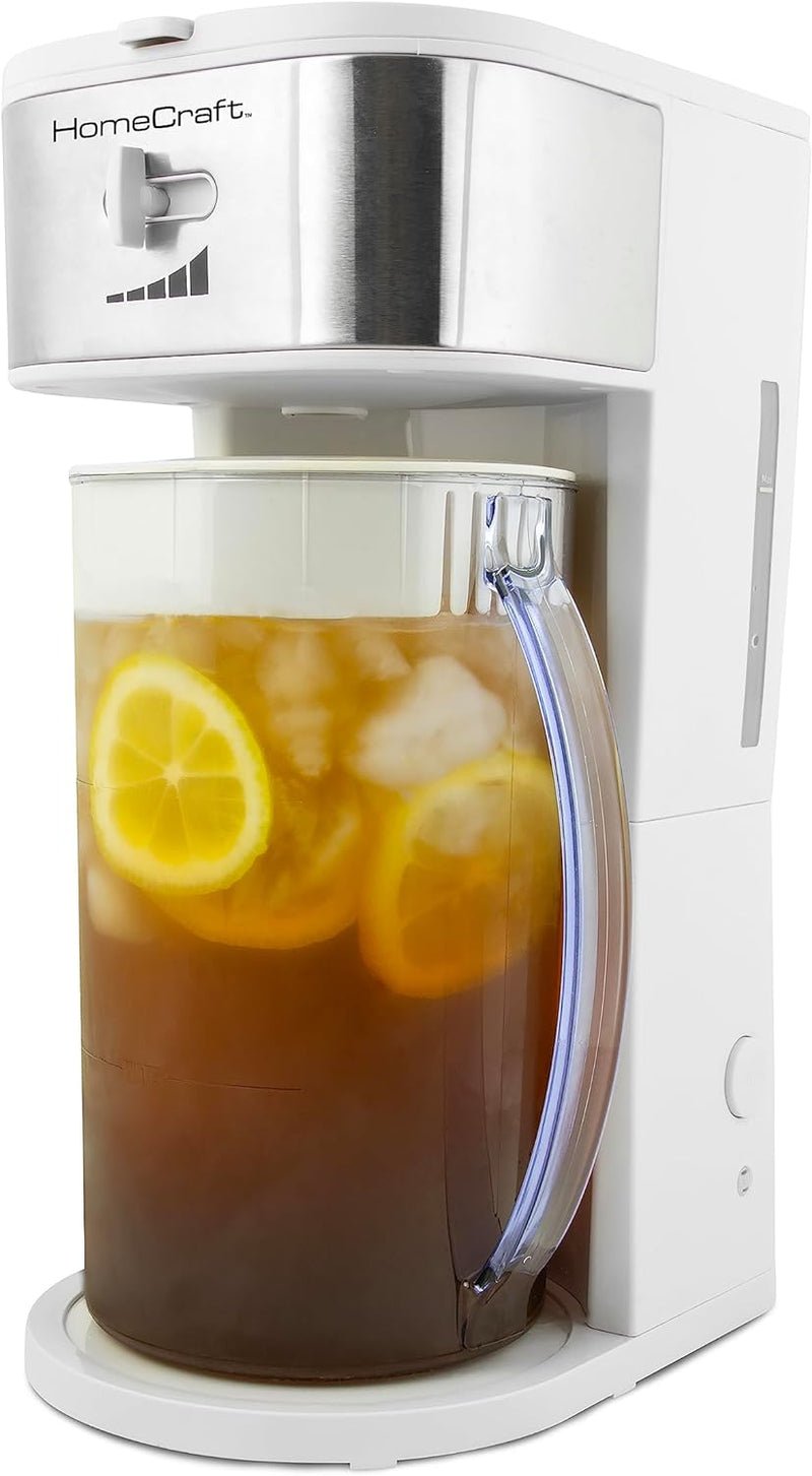 Homecraft Electric Iced Tea Maker for Sweet Tea and Cold Brew Coffee, Double Insulated Pitcher, Black, Small