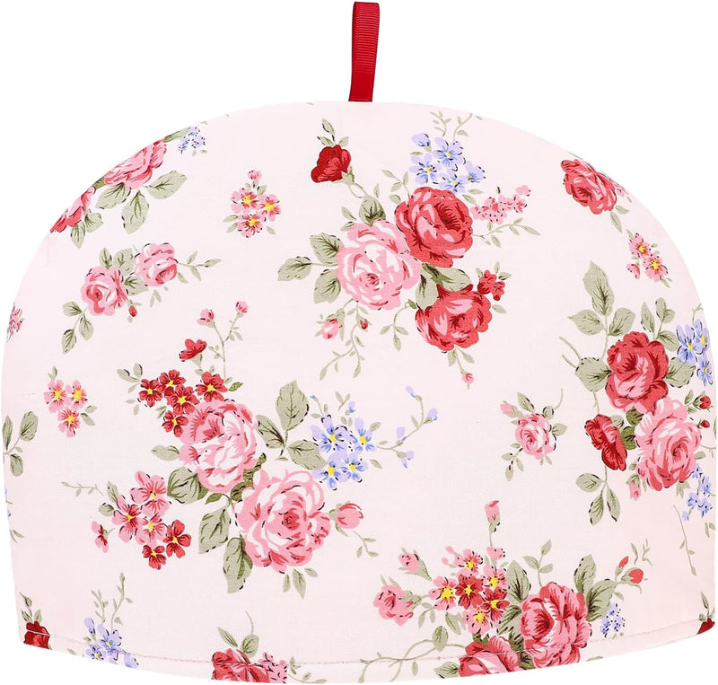 Tea Cosy Cover Teapot Warmer Teapot Cover Warmer Thick Cotton Printing Flower Tea Pot Decor Cover, Tea Cozy for Kitchen Home Tea Pot 33X33X23CM