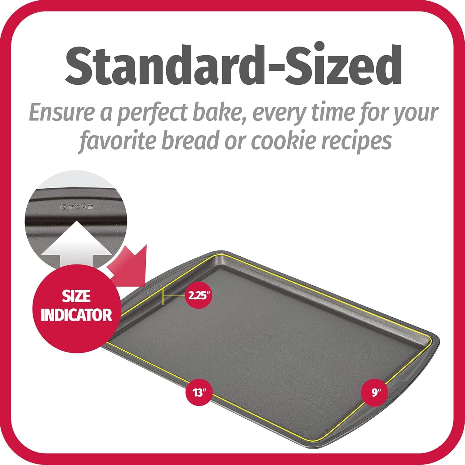  Goodcook 4020 Baking Sheet, 13 Inch x 9 Inch,Grey